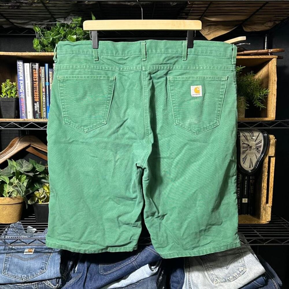 Vintage 90s Carhartt WU4958 Light Green Shorts SUPER RARE Color Lime Jean Shorts